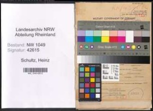 Entnazifizierung Heinz Schultz , geb. 08.02.1908 (Haendler)