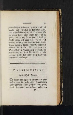 Siebentes Capitel.