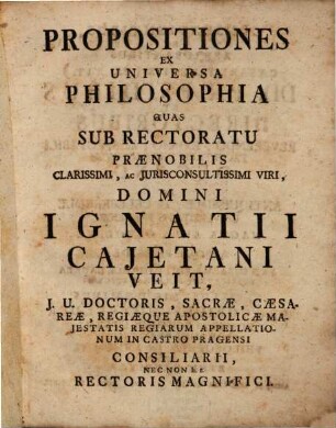 Propositiones ex universa philosophia