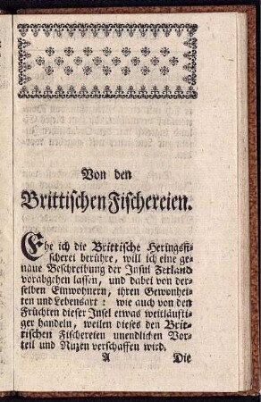 Von den Brittischen Fischereien