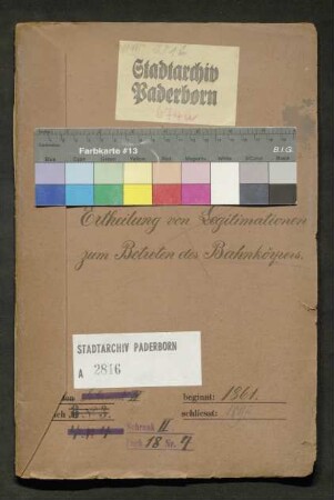 Erteilung von Legitimationen zum Betreten des Bahnkörpers