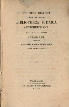 Bibliotheca Iudaica antichristiana