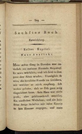 Erstes Kapitel. Neue Aussicht.