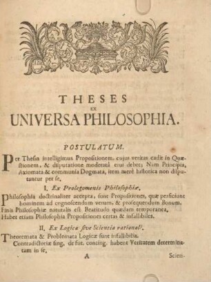 Theses ex universa philosophia.