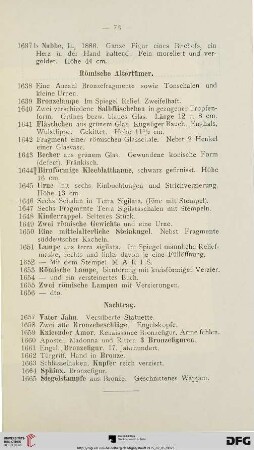 Römische Altertümer (Nr. 1638-1656)