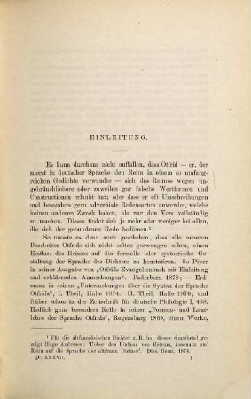 Über den Einfluss des Reimes auf die Sprache Otfrids, besonders in Bezug auf Laut- und Formenlehre : mit einem Reimlexikon zu Otfrid
