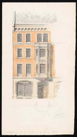 Wohnhäuser Ritterstraße 61-65, Berlin-Kreuzberg: Wohnhaus Knoblauch Nr. 65: Vorderansicht