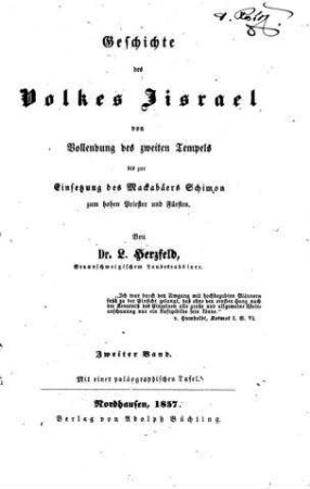 Geschichte des Volkes Jisrael 2