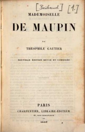 Mademoiselle de Maupin