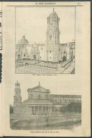 [Vista de] Perú - Templo de Santo Domingo en Lima.