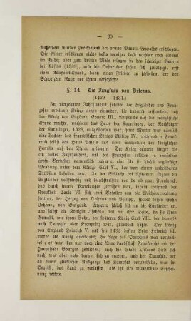 § 14. Die Jungfrau von Orleans (1429-1431)