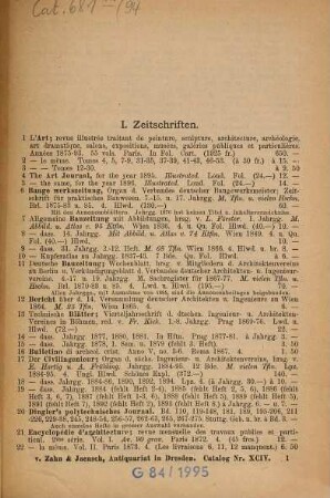 Katalog ... : v. Zahn & Jaensch. Antiquariat, 94