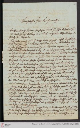 Korrespondenz Isaak Dorner / Carl Ullmann: Brief von Isaak August Dorner an Carl Ullmann