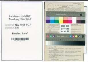 Entnazifizierung Josef Mueller , geb. 05.04.1904 (Postschaffner)