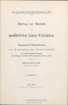 Beitrag zur Statistik der modifizierten Linear-Extraktion
