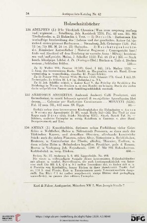 Holzschnittbücher (Nr. 134 - 194)