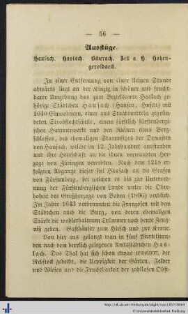 Hausach. Haslach. Biberach. Bell a. H. Hohengeroldseck.