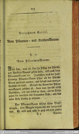 Dreizehntes Kapitel. Vom Pflaumen - und KirschenBaume