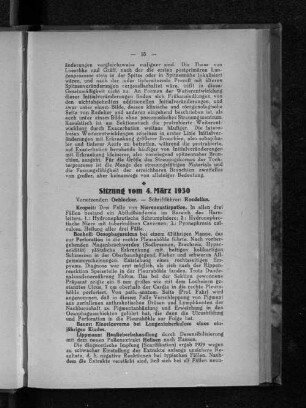 Sitzung am 4. März 1930