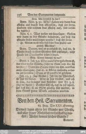 Von der Heil. Sacramenten.