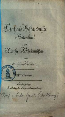 Clärchens Geständniße : Seitenstück zu Röschens Geheimnißen, 3