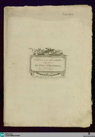 Sinfonie à grand Orchestre : Oeuvre 16me Livre [hs.: 3]