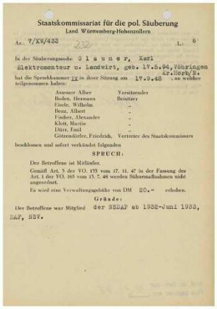 Glauner, Karl