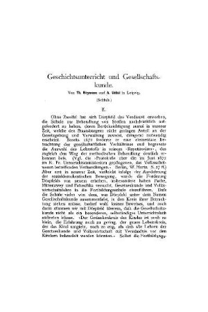 Geschichtsunterricht und Gesellschaftskunde : (Schluß)