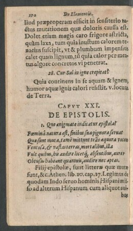 Caput XXI. De Epistolis.