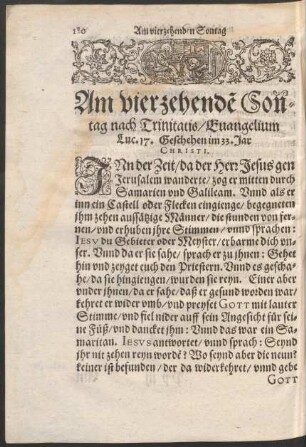 An vierzehenden Sontag nach Trinitatis ...