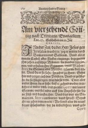 An vierzehenden Sontag nach Trinitatis ...