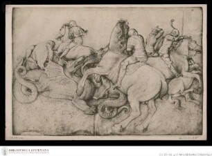 Album Bellini Jacopo, Fünf Reiter kämpfen gegen Drachen