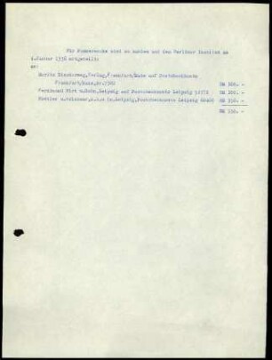 Anlage I. Kostenaufstellung Pommerencke