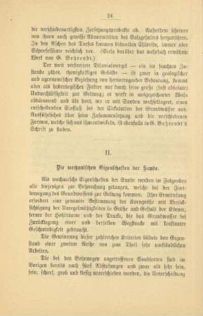 II. Die mechanischen Eigenschaften der Sande