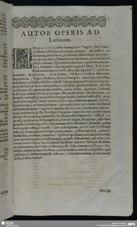 Autor Operis Ad Lectorem