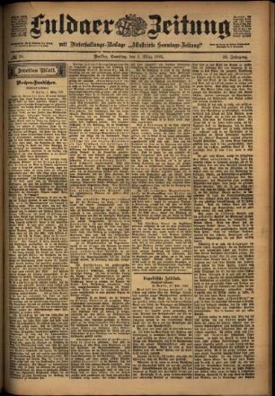 Zweite Ausgabe vom Samstag, den 01. März 1902.
