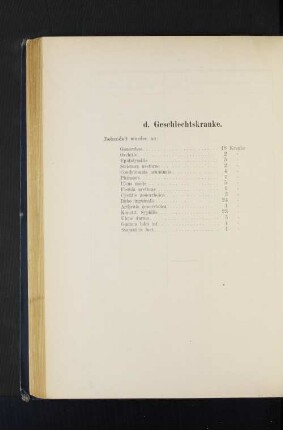 d. Geschlechtskranke.