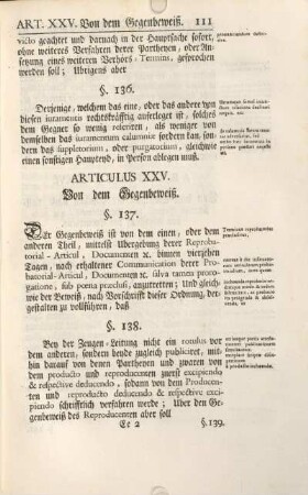 Articulus XXV. Von dem Gegenbeweiß.