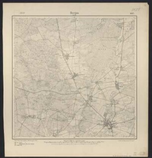 Messtischblatt [3125] = 1602 : Bergen bei Celle, 1901 : Messtischblatt [3125] = 1602 : Bergen bei Celle. - Aufn. 1899, hrsg. 1901. - [Berlin] : Reichsamt für Landesaufnahme, 1901. - 1 Kt. : einfarb. - Ohne Gitternetz. - Ohne Planzeiger. - Ohne Zeichenerklärung.