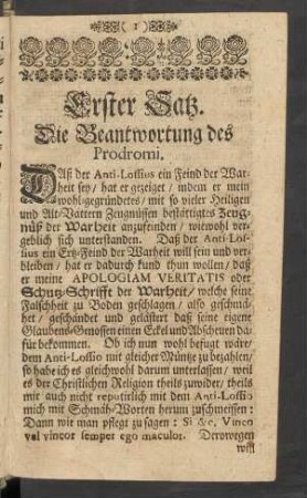 Erster Satz.