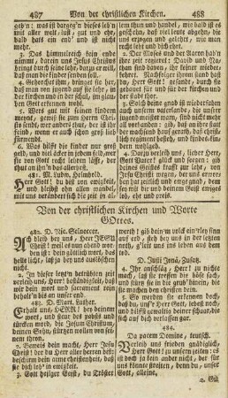 Von der christlichen Kirchen und Worte Gottes