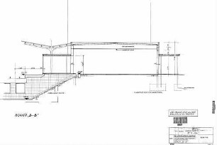 Heidenheim: Um- und Erweiterungsbau Gaststättenteil Schnitt B-B Empfangsgeb.
