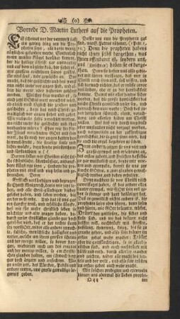 Vorrede D. Martin Luthers auf die Propheten