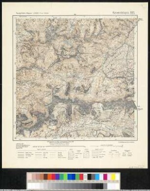 Meßtischblatt 881 : Karwendelspitz, 1941 : Karwendelspitz. - Aufn. 1890, hrsg. 1891, ergänzt 1915, bereinigt 1941. - 1:25000. - München, 1941. - 1 Kt.