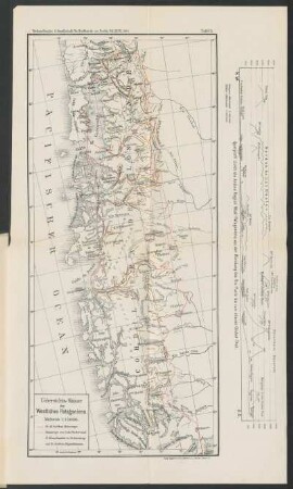 Uebersichts-Skizze des Westlichen Patagoniens. : Verhandlungen d. Gesellschaft für Erdkunde zu Berlin, Bd. XXVII, 1900. Tafel 3.