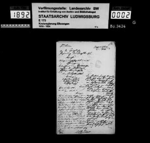 Schuldenwesen der Stiftungspflege bzw. Kirchengemeinde Orendelsall