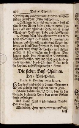 Die sieben Buß-Psalmen.