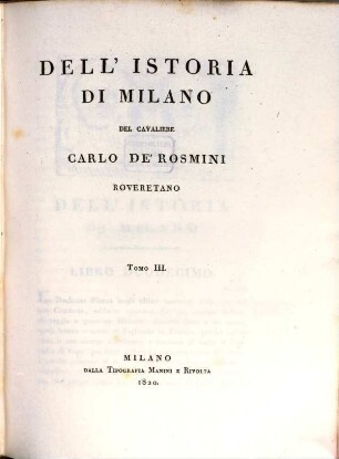 Dell'istoria di Milano. Tomo 3