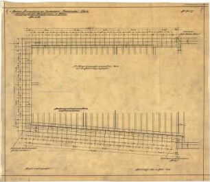 Billing, Hermann; Frankenthal, Zuckerfabrikstr.; Zuckerfabrik, Umbau Verwaltungsgebäude - Hauptgesims im Anbau (Schichtenplan)