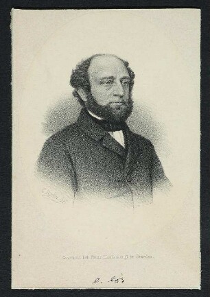 Porträt David Dessau : Foto-/Bildersammlung Stenografische Sammlung. Porträt David Dessau. Lithographie (um 1860/1865). Dresden: SLUB P a 1080